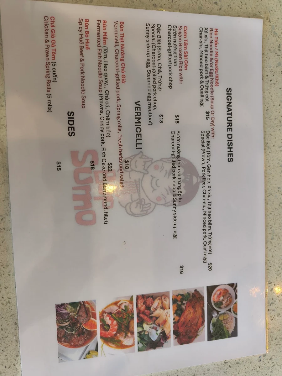 Menu, Bep Sumo