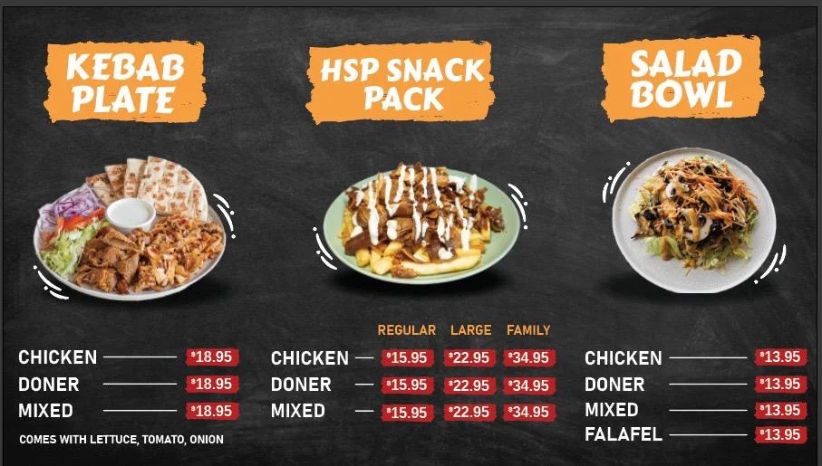 Menu, Baba’s Kebab and Grill