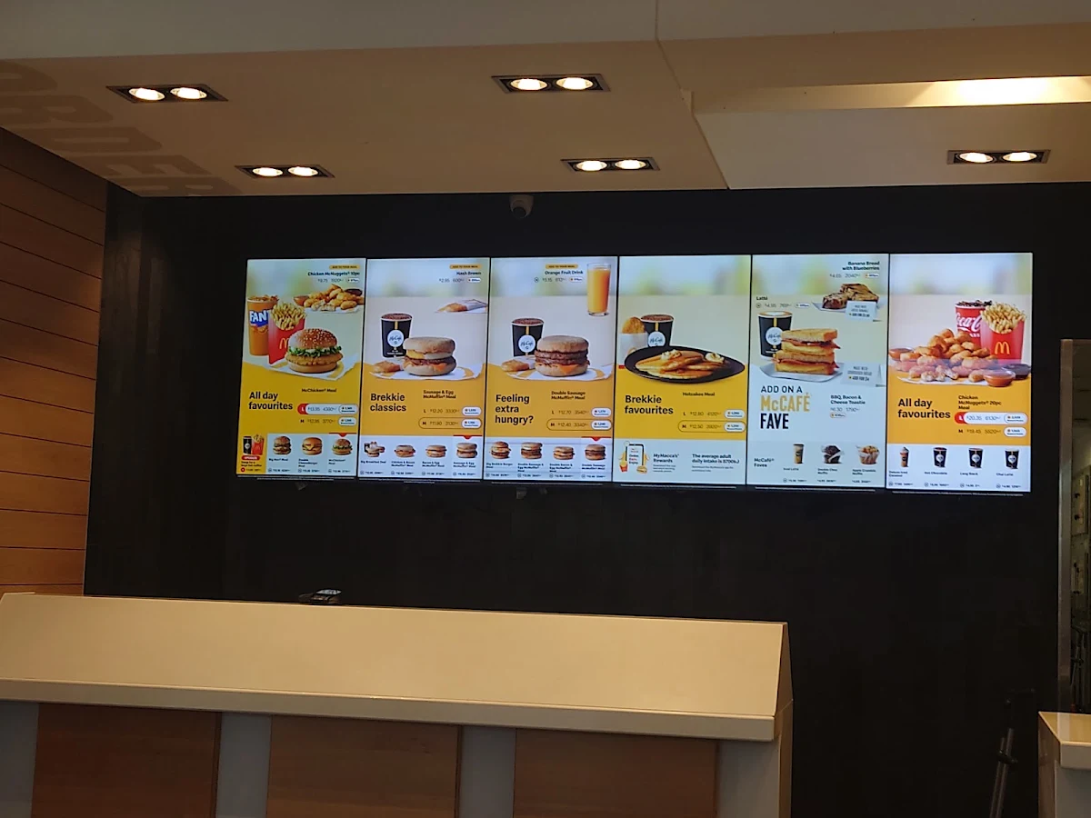 Menu, McDonald's Kuluin