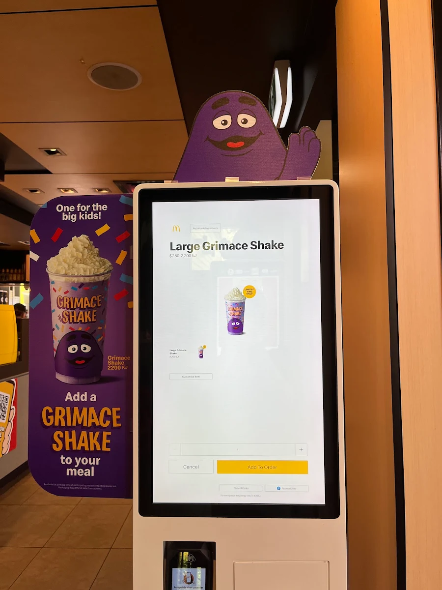 Menu, McDonald's Kuluin