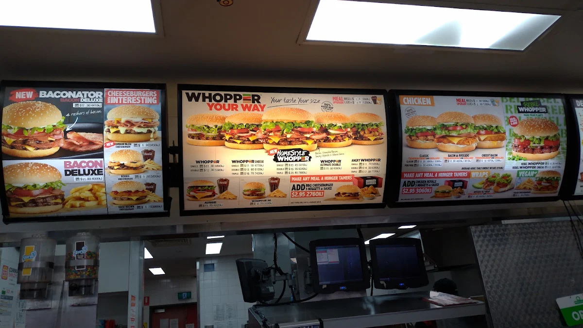 Menu, Hungry Jack's Burgers Frankston South