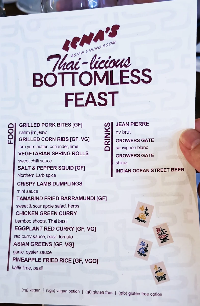 Menu, Miss Chow's On the Terrace