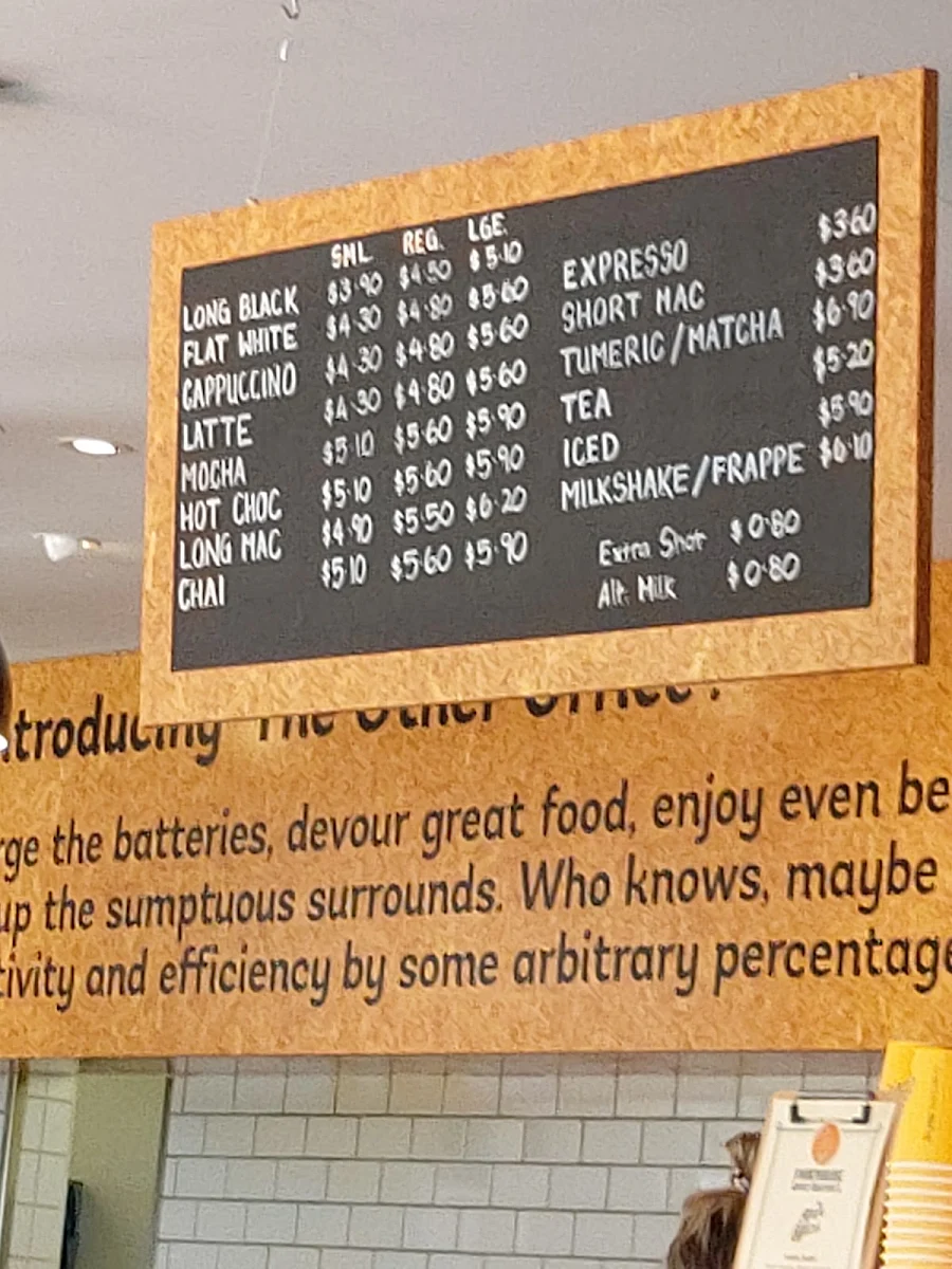 Menu, The Other Office