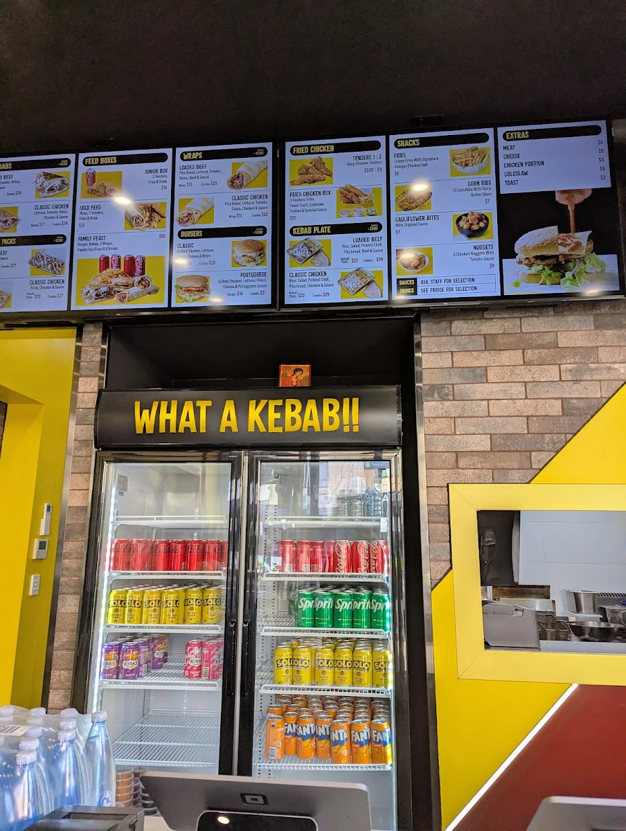 Menu, Spanian's Kebabs Newtown