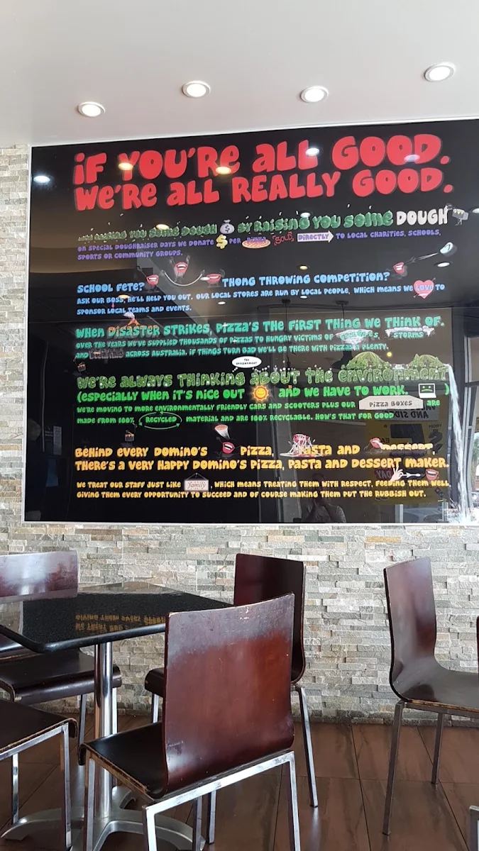 Menu, Domino's Pizza Ballina
