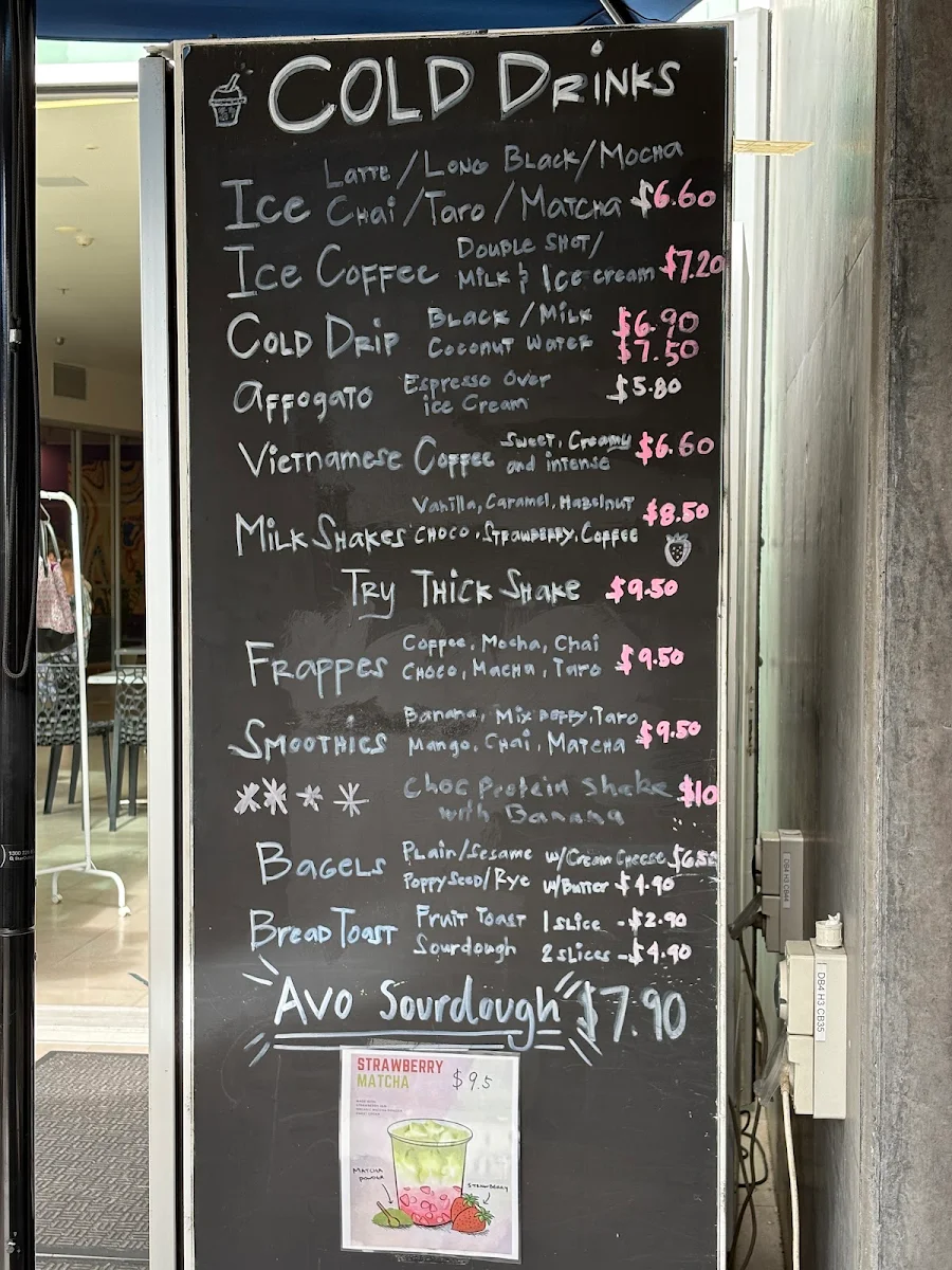 Menu, Pacemaker Cafe