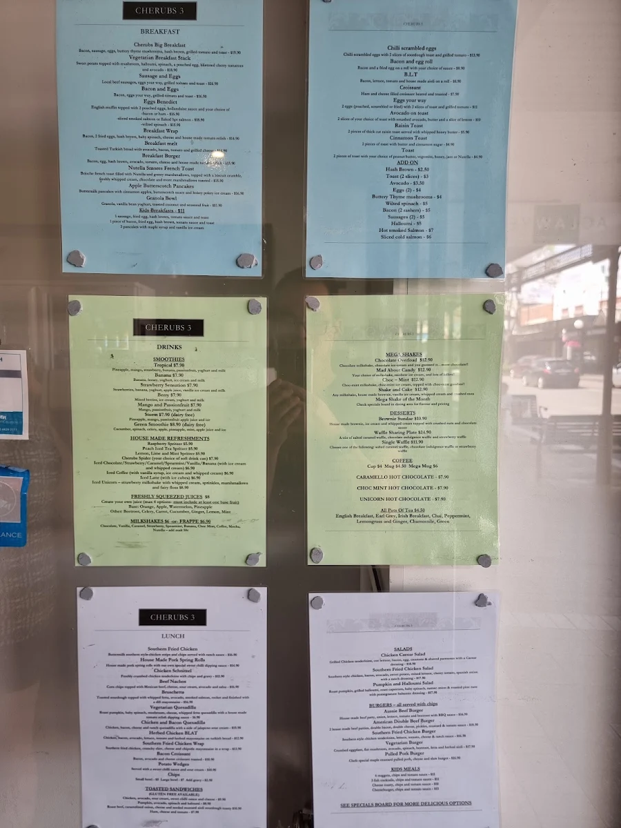 Menu, Cherubs 3