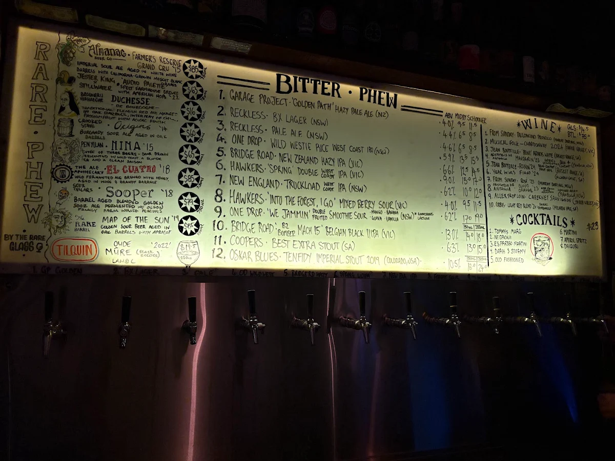 Menu, Bitter Phew