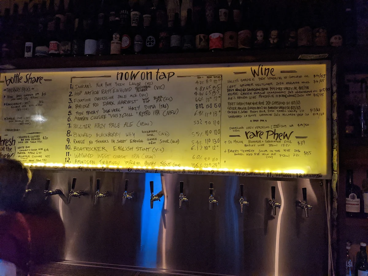 Menu, Bitter Phew