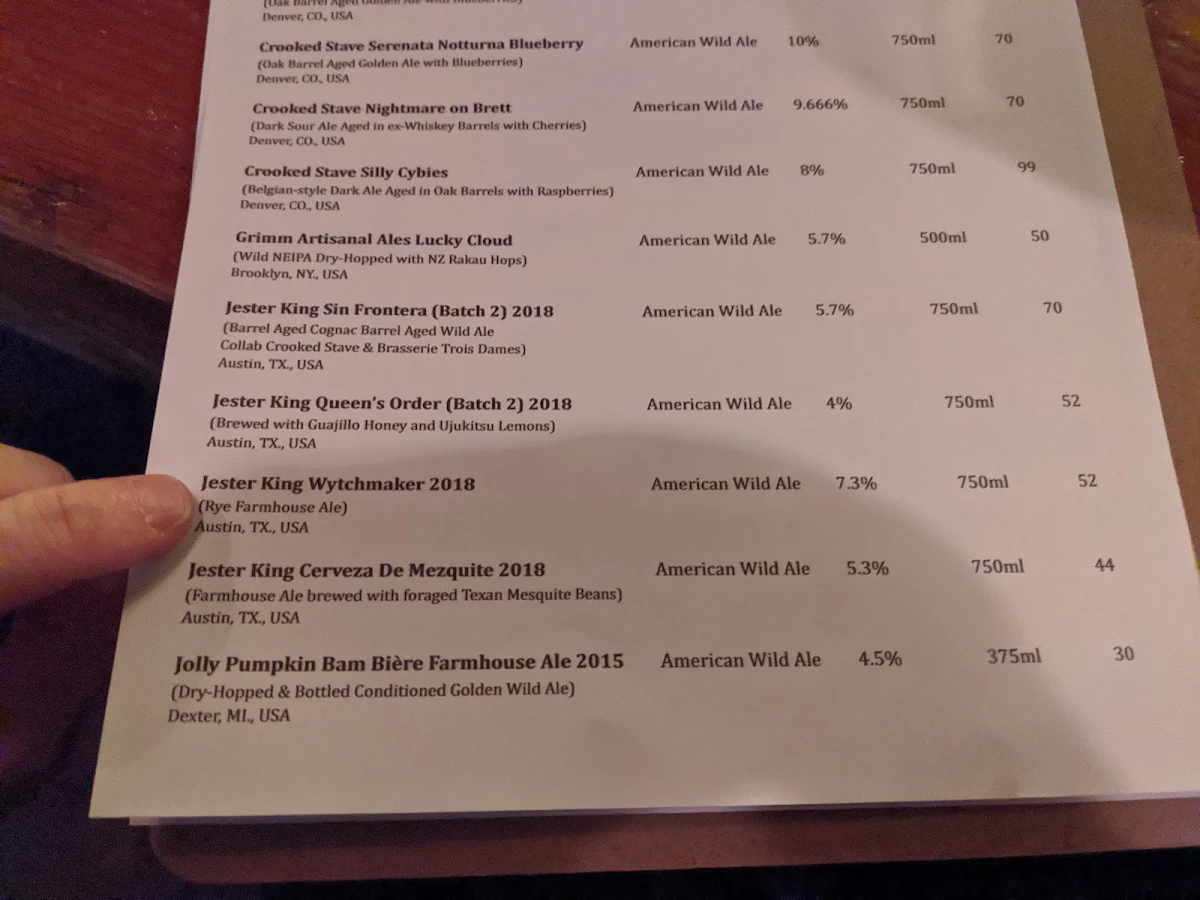 Menu, Bitter Phew