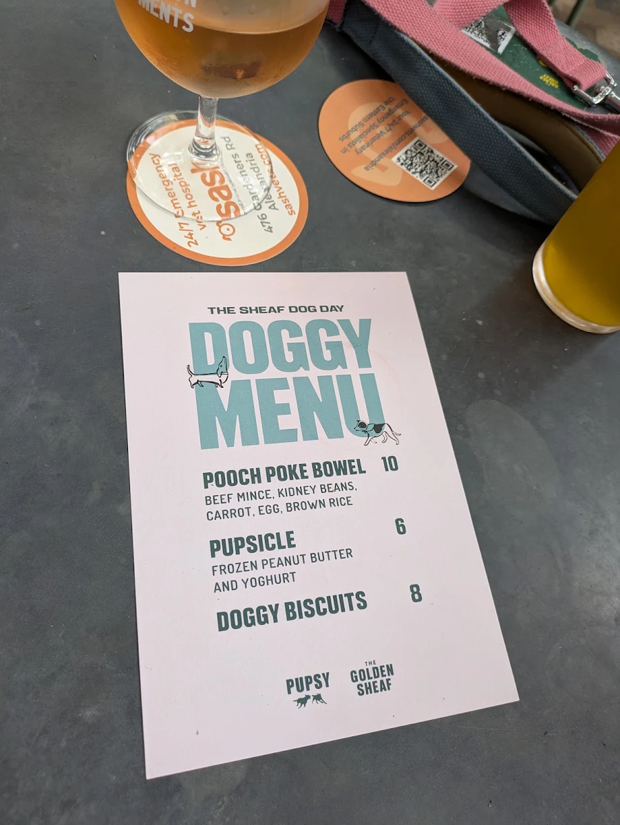 Menu, The Golden Sheaf