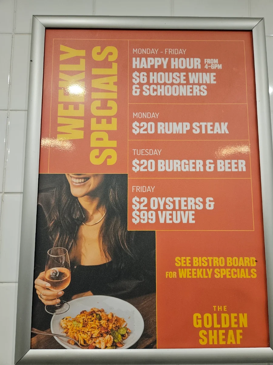 Menu, The Golden Sheaf