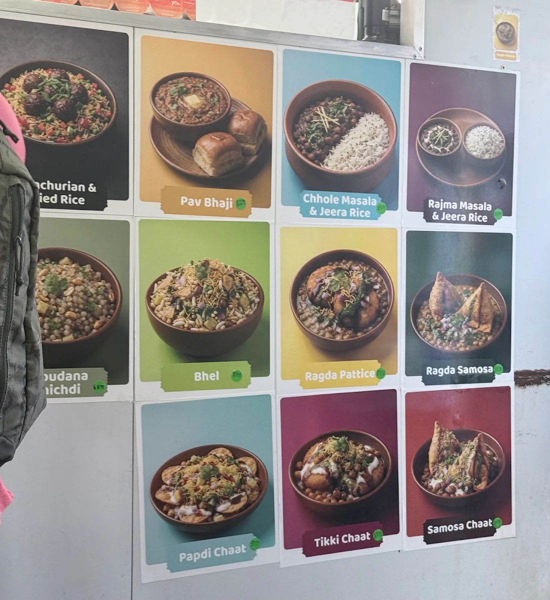 Menu, Narayans Veg Paradise