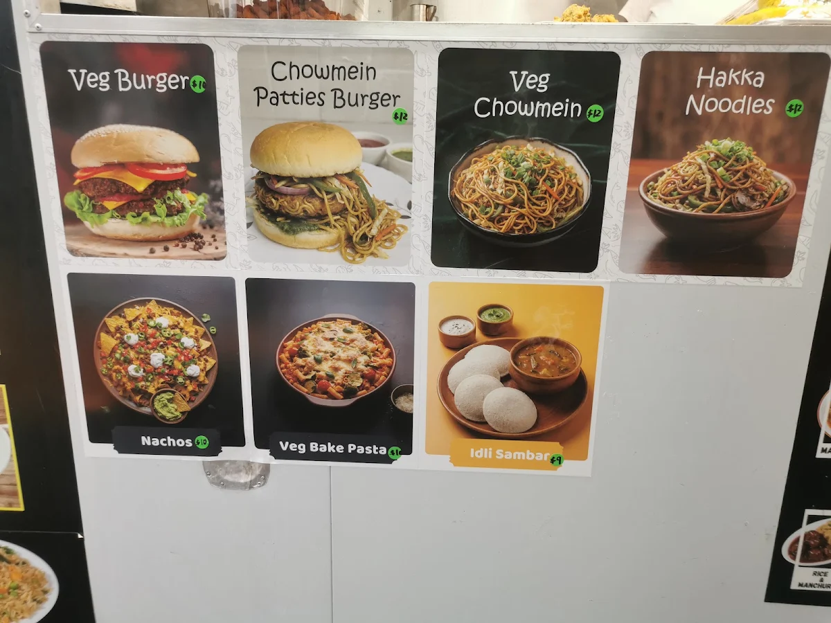 Menu, Narayans Veg Paradise