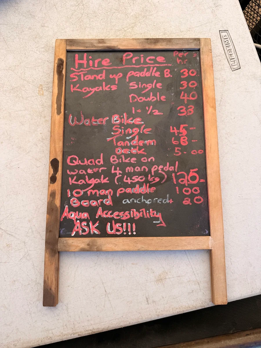 Menu, Bay Island Lifestyle (Water Sports | Aqua Accessibility | Coffee Co.)