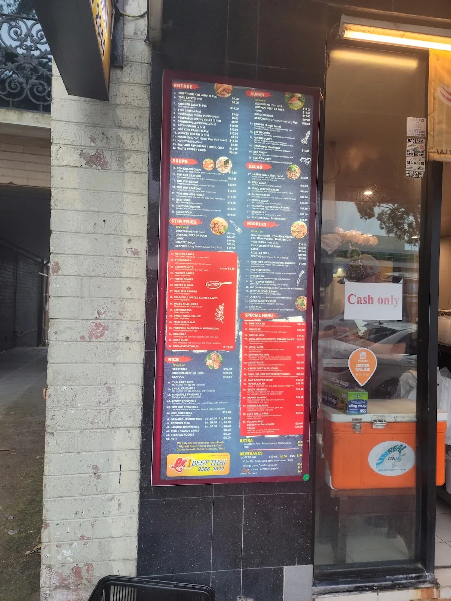Menu, 1 Best Thai