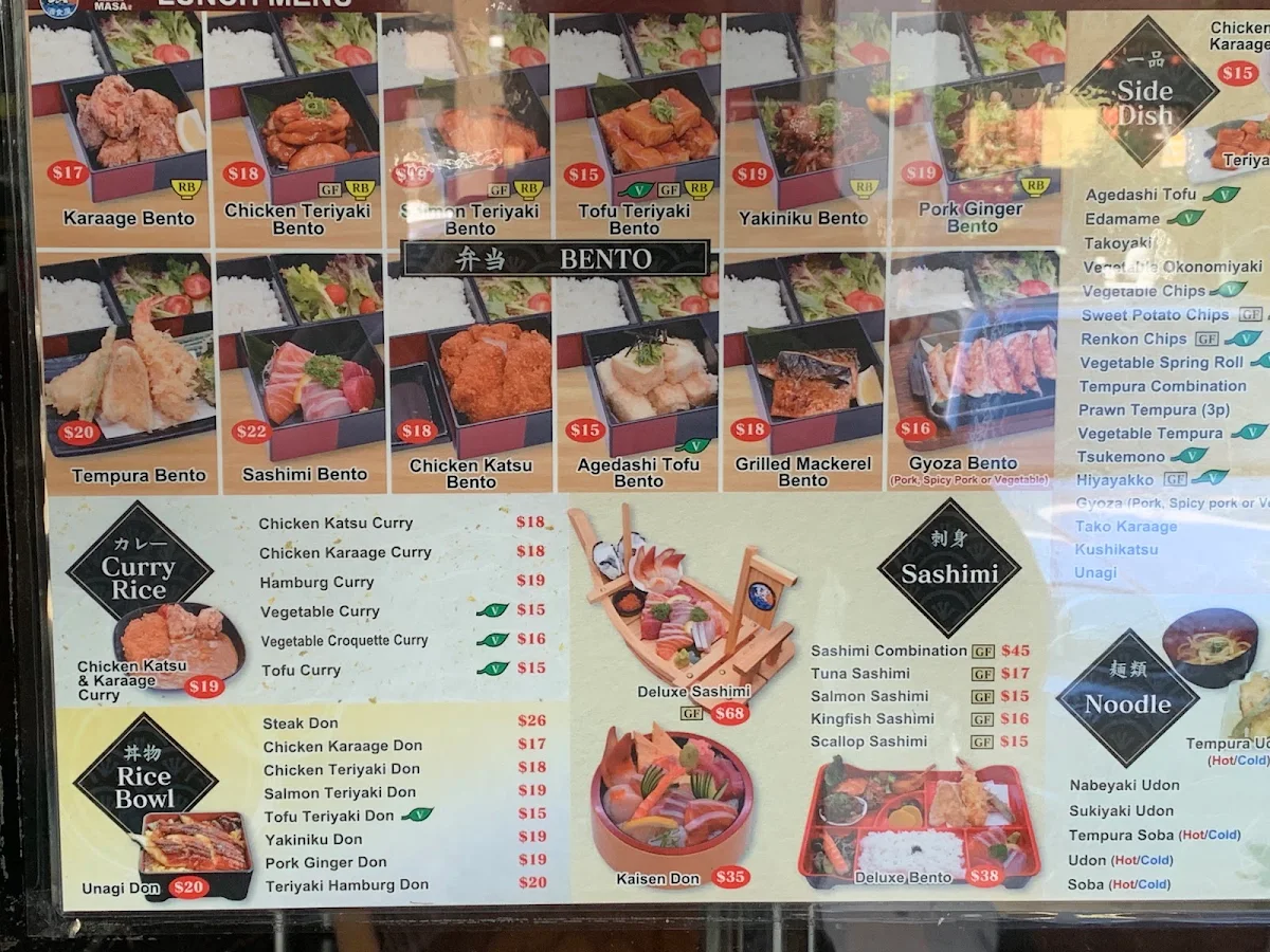 Menu, Shushokuya Masa