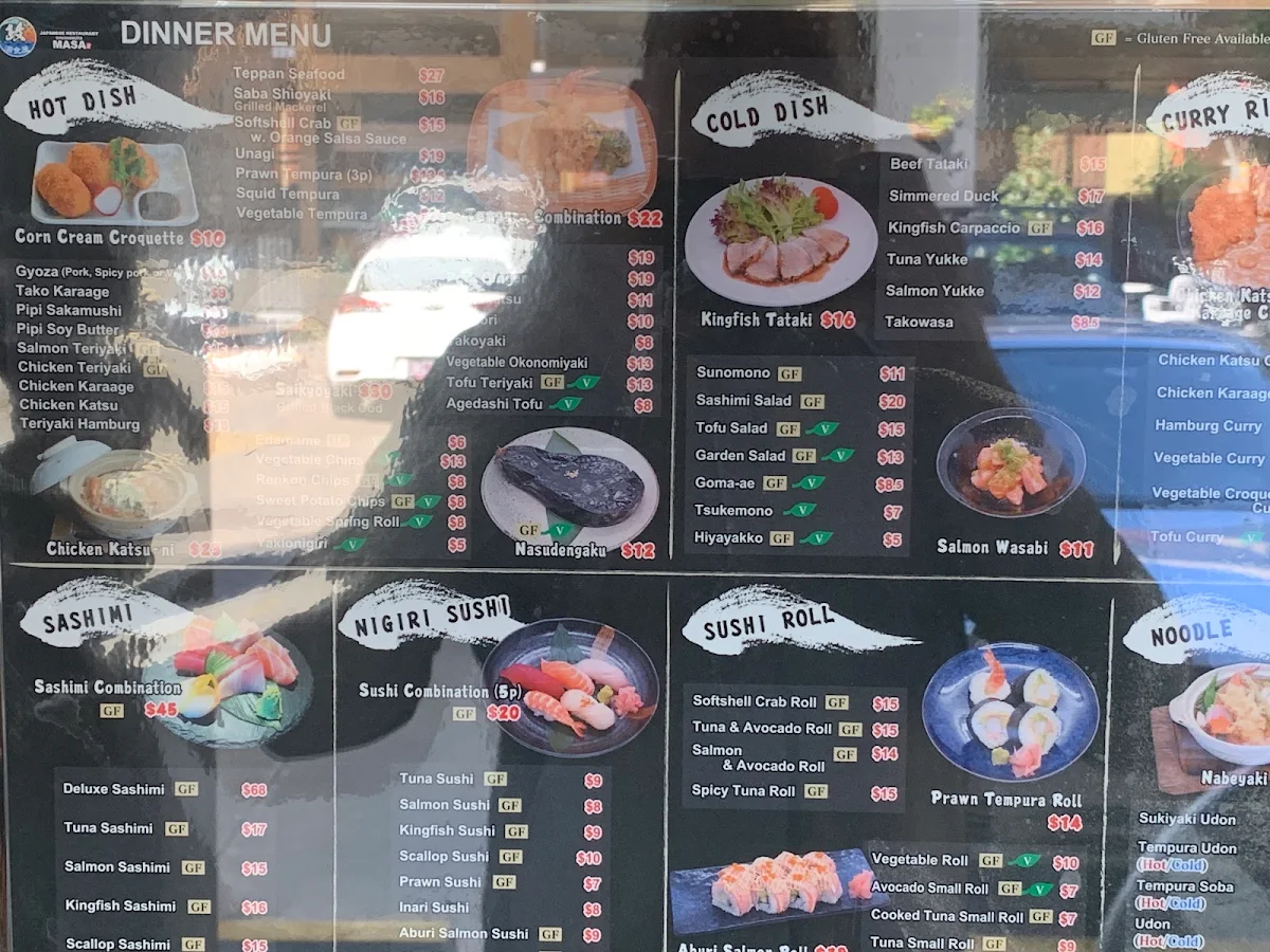 Menu, Shushokuya Masa