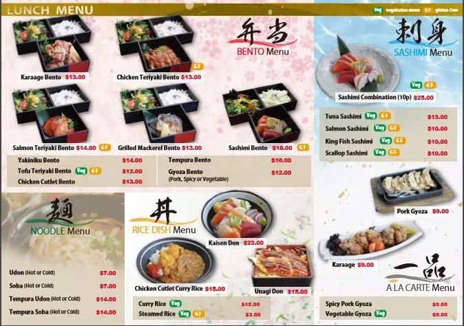 Menu, Shushokuya Masa