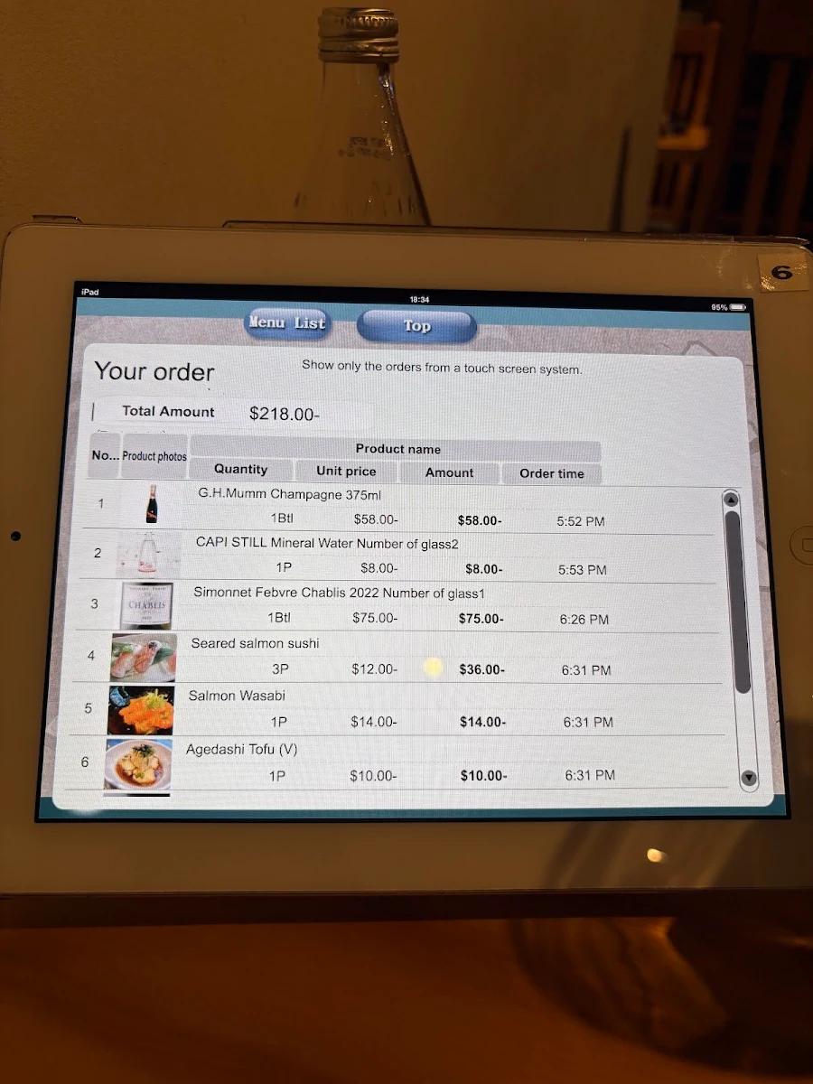 Menu, Shushokuya Masa