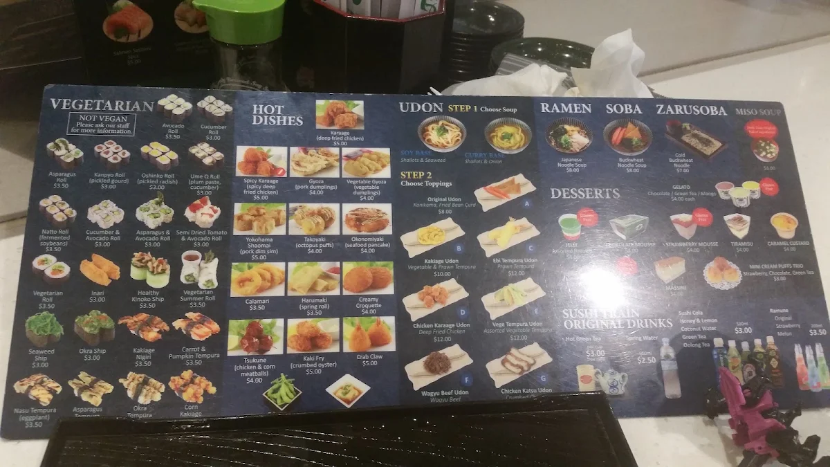 Menu, Sushi Train Welland Plaza