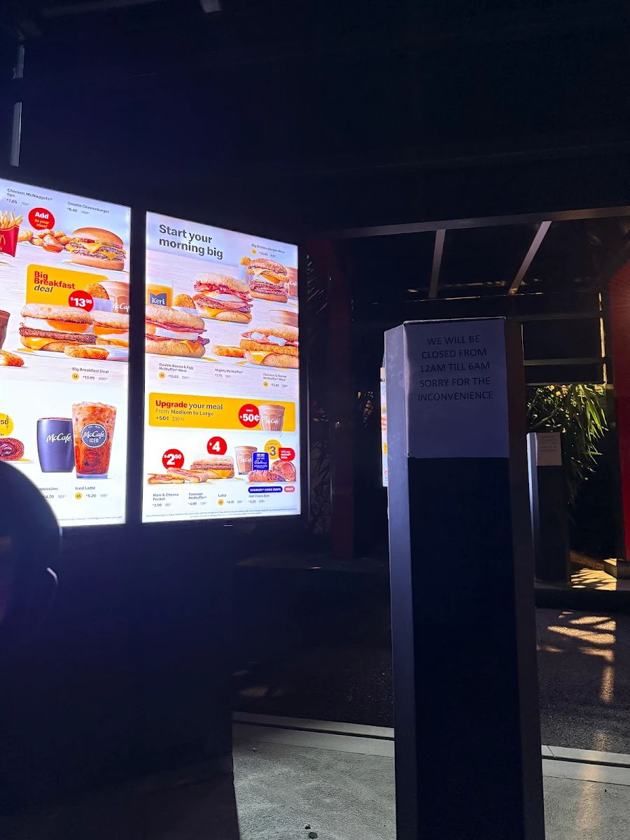 Menu, McDonald's Wantirna