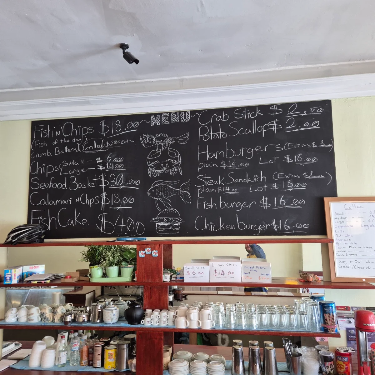 Menu, Monaro Seafoods