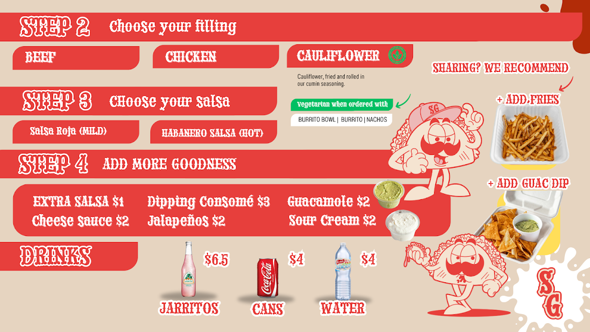 Menu, Smoking Gringos