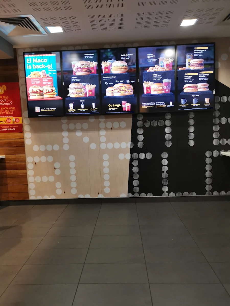 Menu, McDonald's Newmarket II