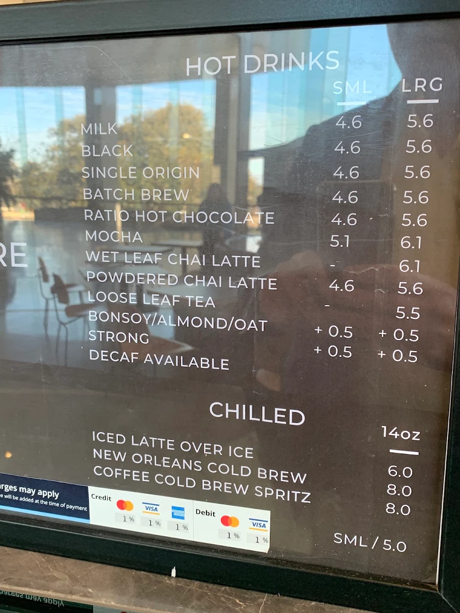 Menu, Axil Coffee Roasters Spring Street