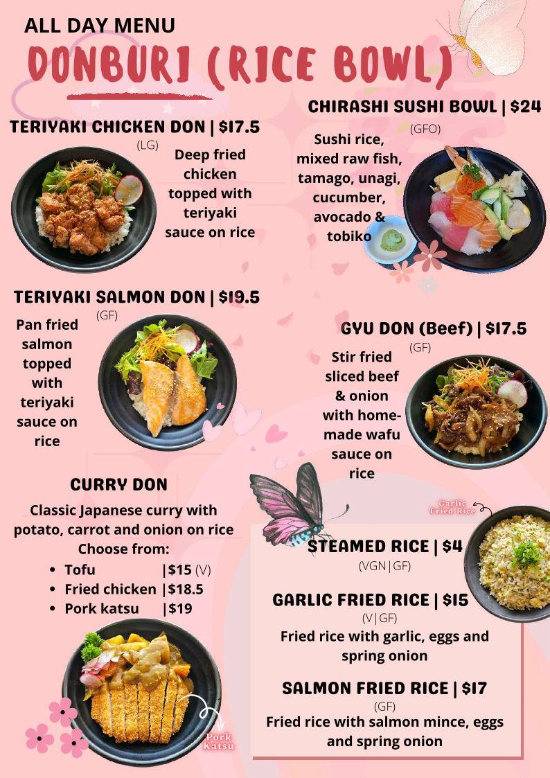 Menu, Hachi Kichi