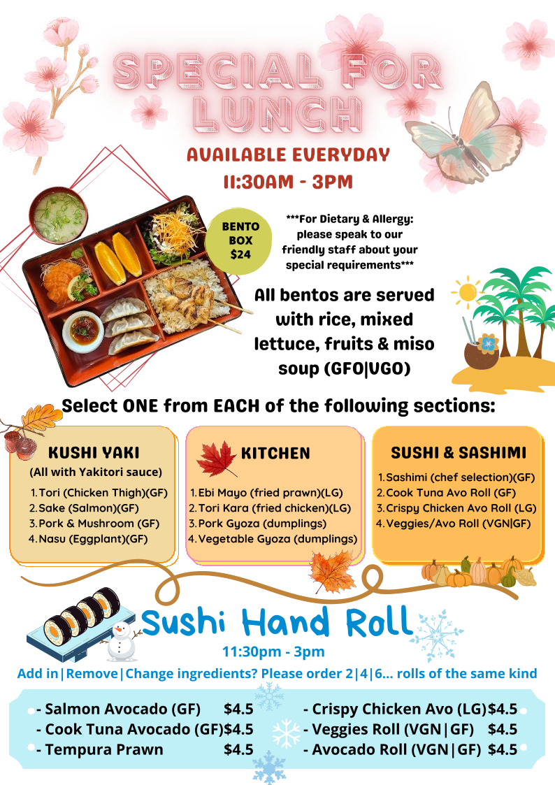 Menu, Hachi Kichi