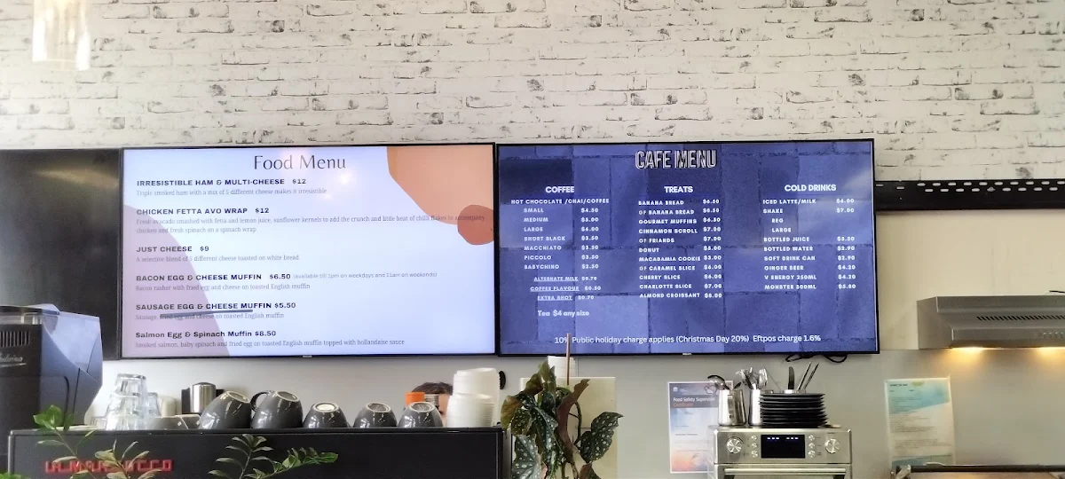Menu, Gunthers Lane Cafe