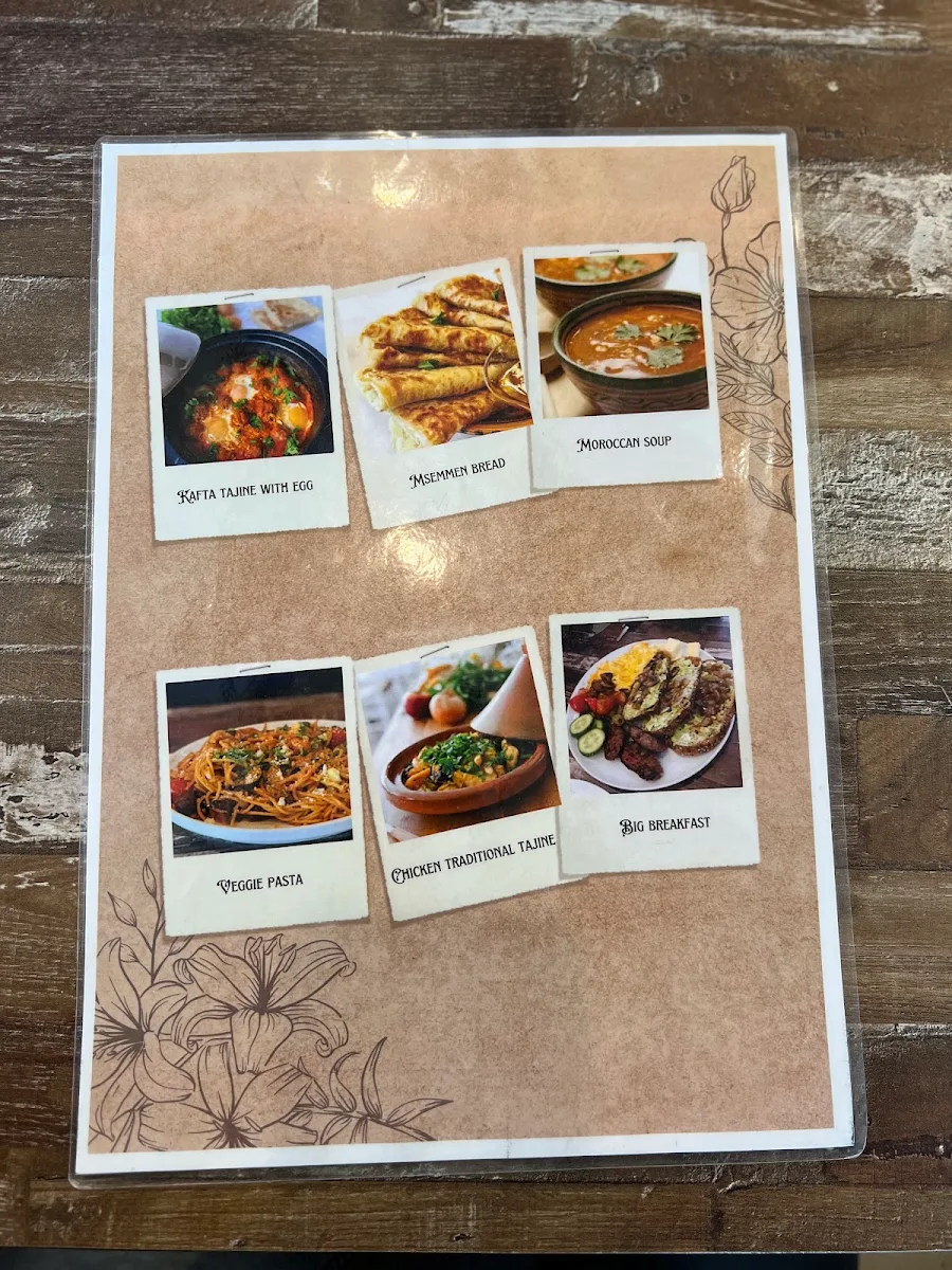 Menu, Sultano cafe
