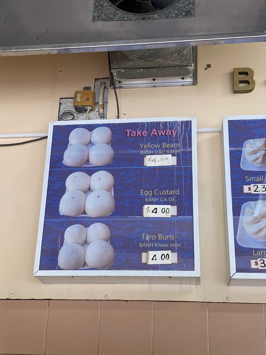 Menu, Banh Bao Canley Heights