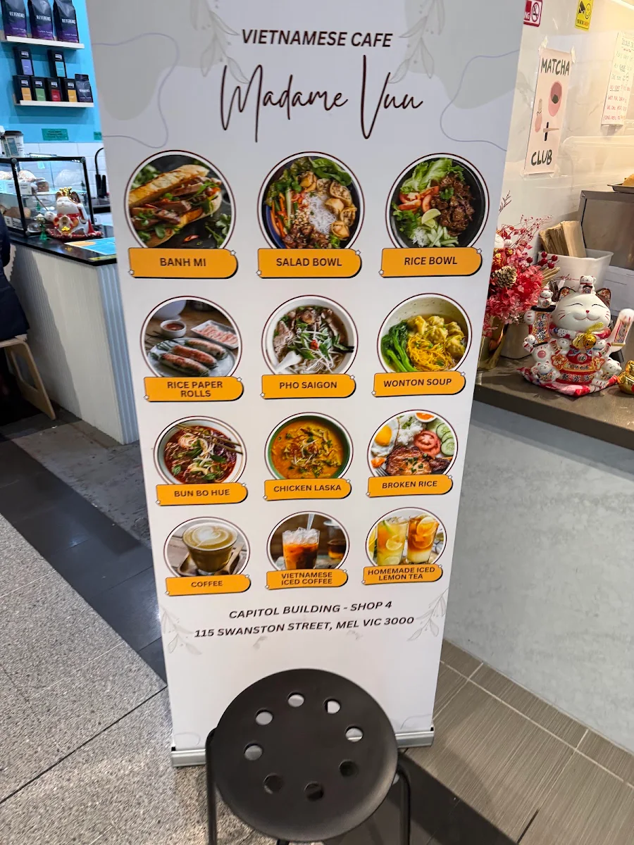 Menu, Madame Vuu