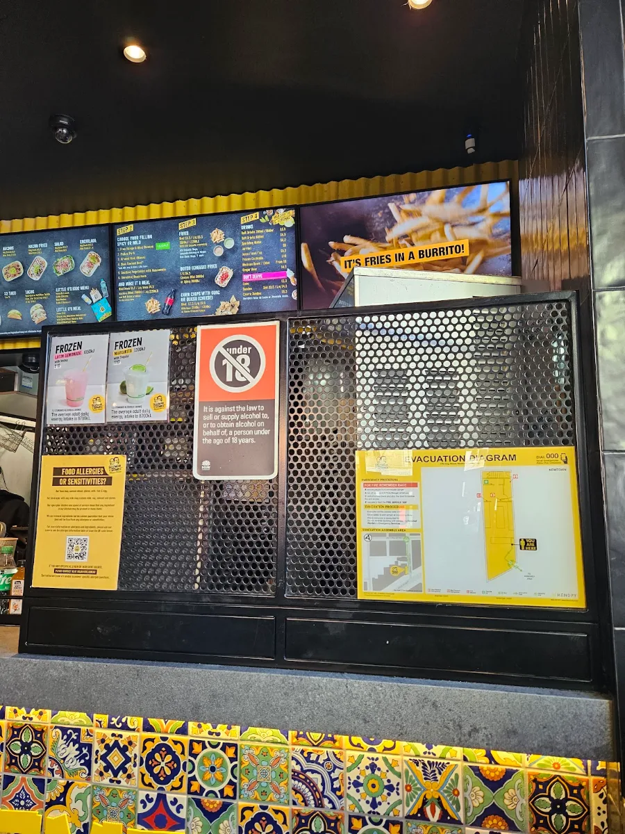 Menu, Guzman y Gomez - Newtown