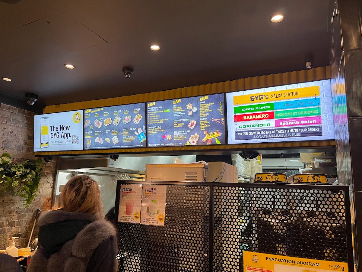 Menu, Guzman y Gomez - Newtown