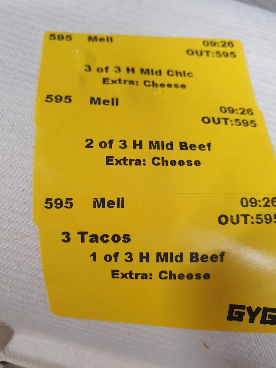 Menu, Guzman y Gomez - Newtown