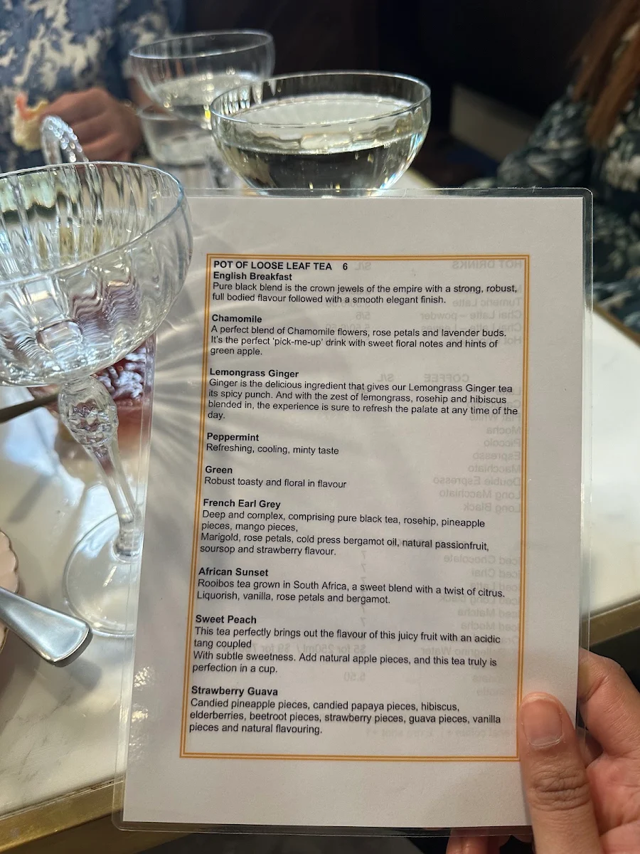 Menu, Collins Coffee House