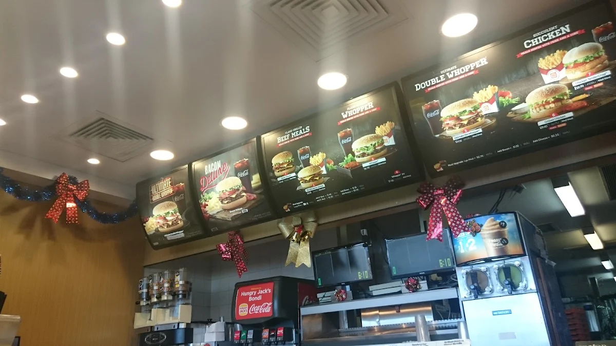 Menu, Hungry Jack's Burgers Darlinghurst