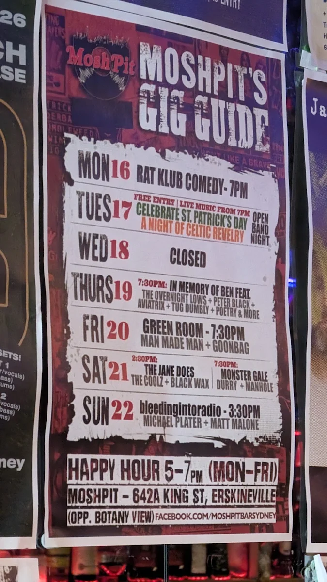 Menu, MoshPit