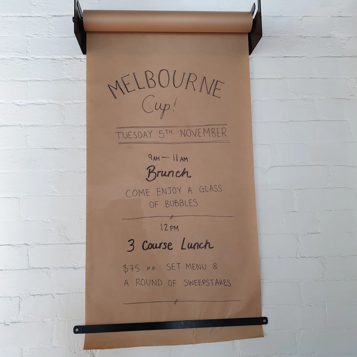 Menu, Cafe Patina