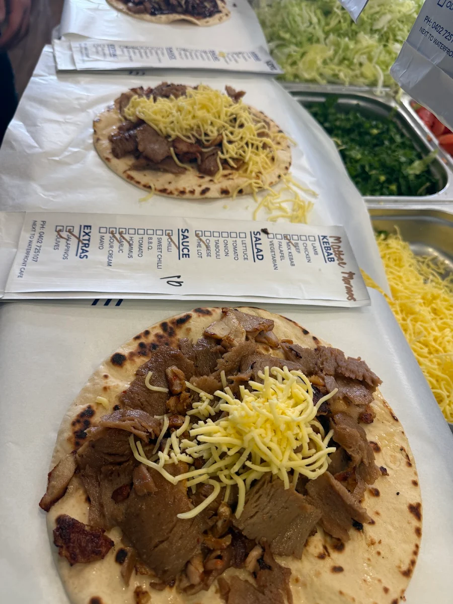 Menu, Aria Kebab & Cafe and pizza