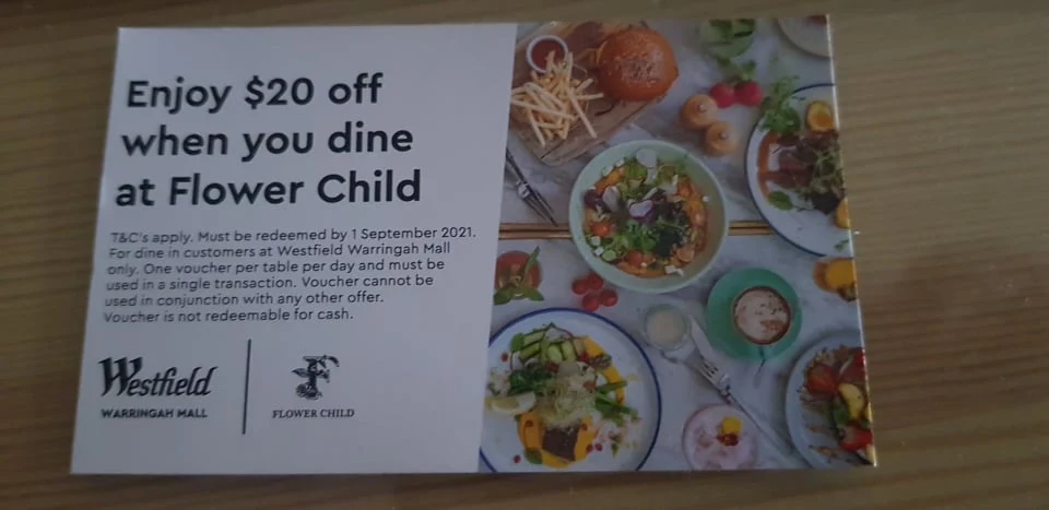 Menu, Flower Child Cafe Warringah