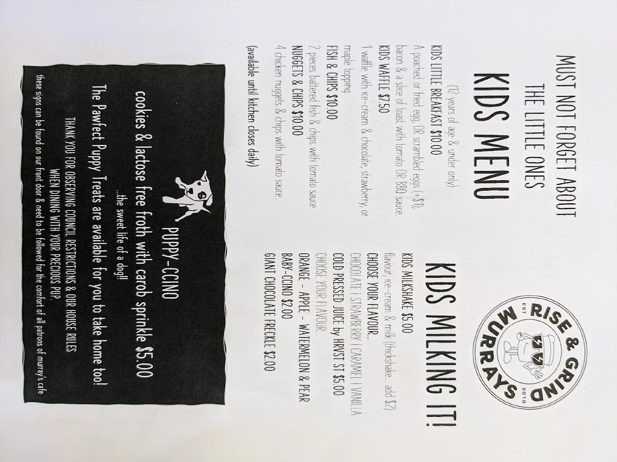 Menu, SIP Maroochydore