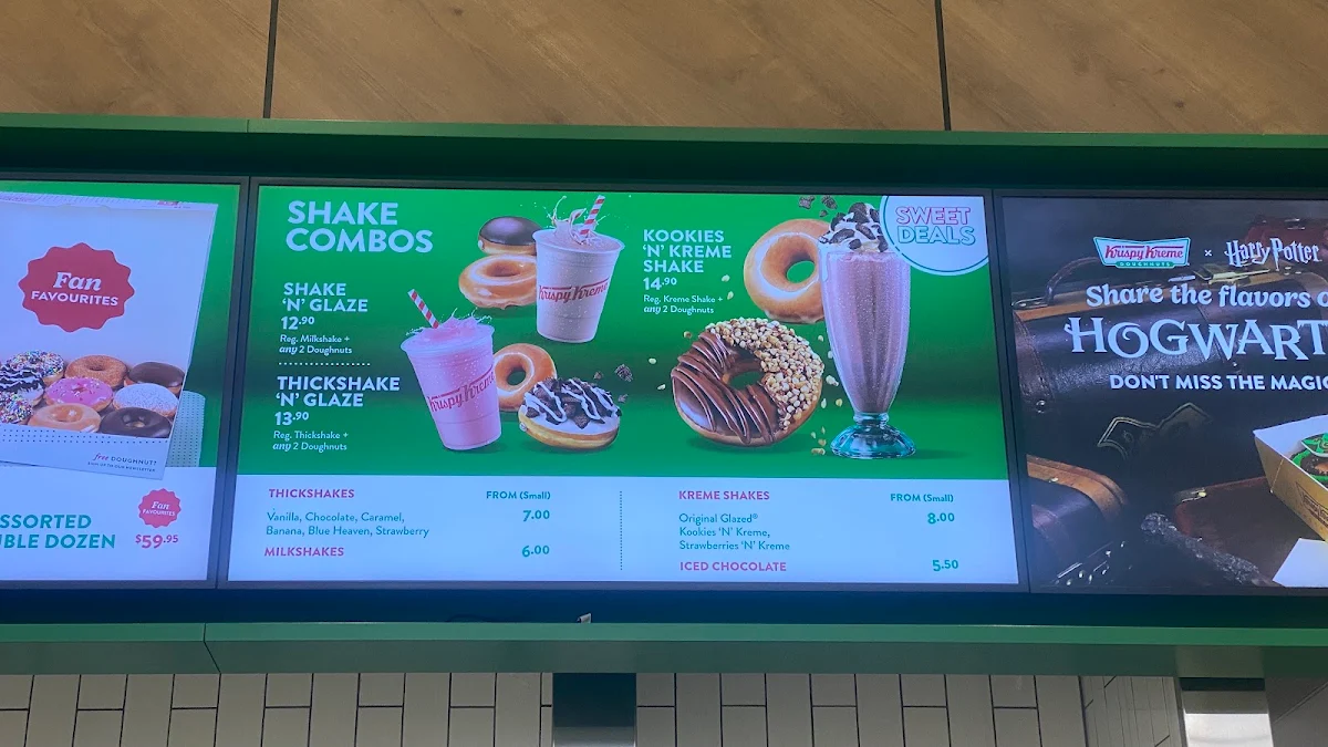 Menu, Krispy Kreme Hawthorn