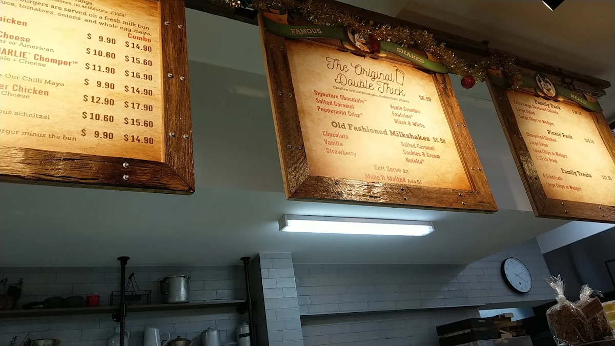 Menu, Chargrill Charlie's Annandale