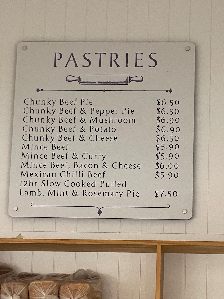 Menu, The Bakers Pantry, Noosa