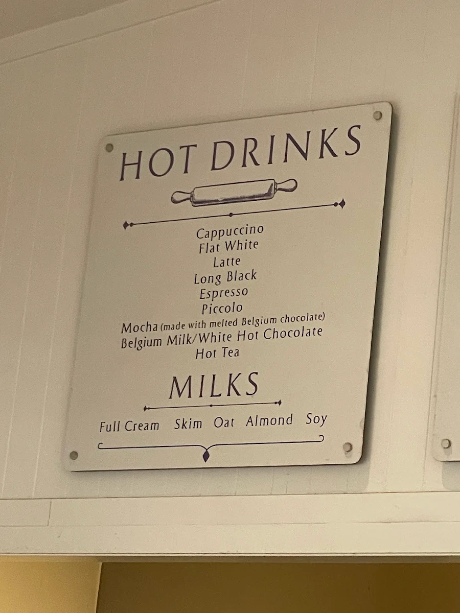 Menu, The Bakers Pantry, Noosa